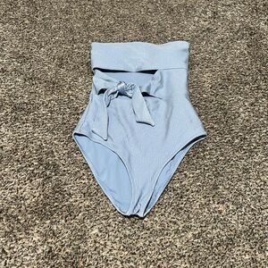 Aerie light blue shine one piece swimsuit